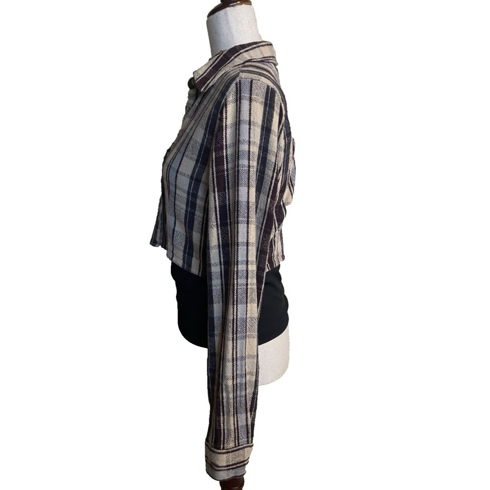 Urban Outtfitters womens boho cropped stripped shrug lightweight jacket sz L - Picture 3 of 7